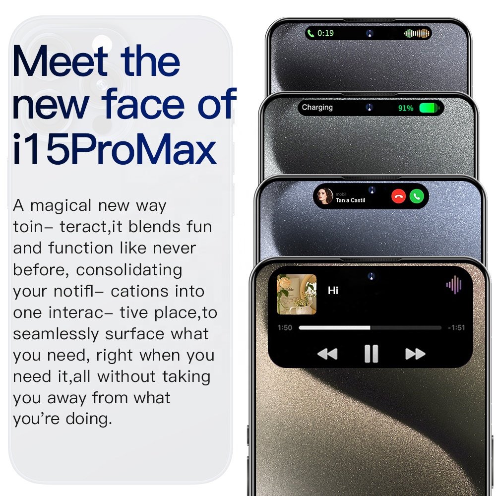 Original i15 phone 15 pro max neuf 6.7 inch 12GB + 512Gb Clone IOS smartphone 8-core celulares 15 pro max unlocked mobile phone
